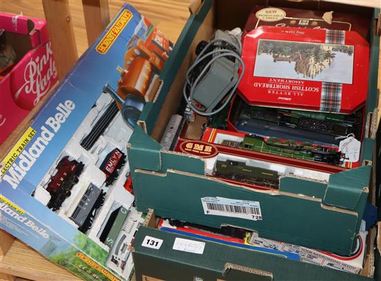 A quantity of 00 gauge locomotives, rolling stock and track, to include Hornby, triang and Athearn